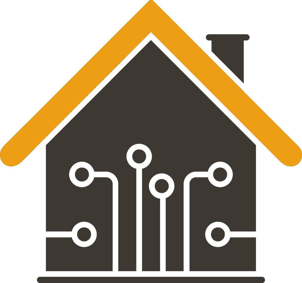 Smart Home Glyph Two Colour Icon vector