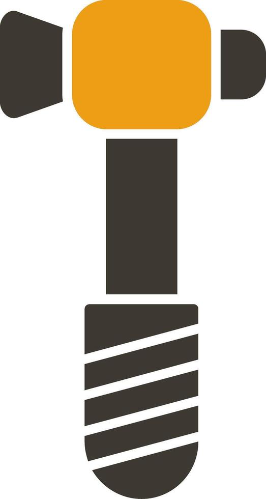 Hammer Glyph Two Colour Icon vector