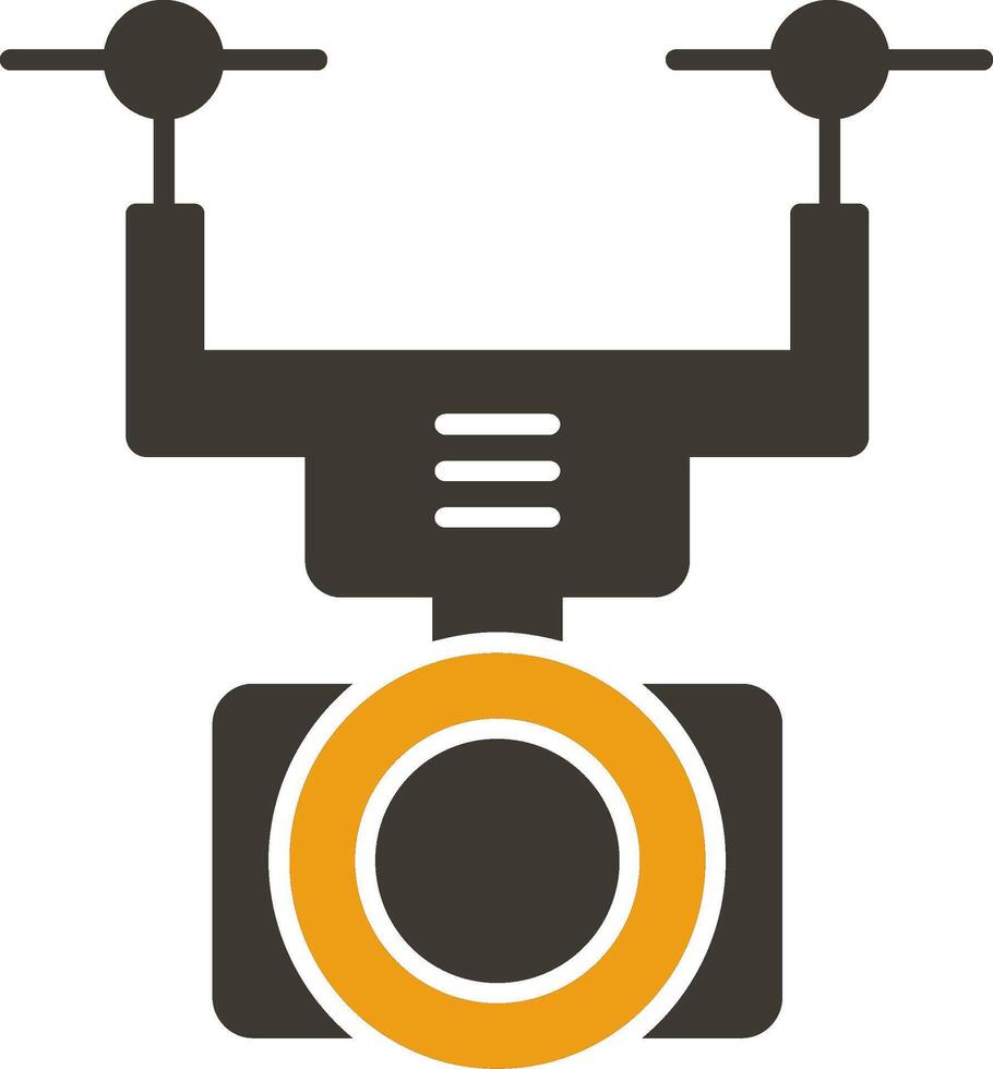 Camera Drone Glyph Two Colour Icon vector
