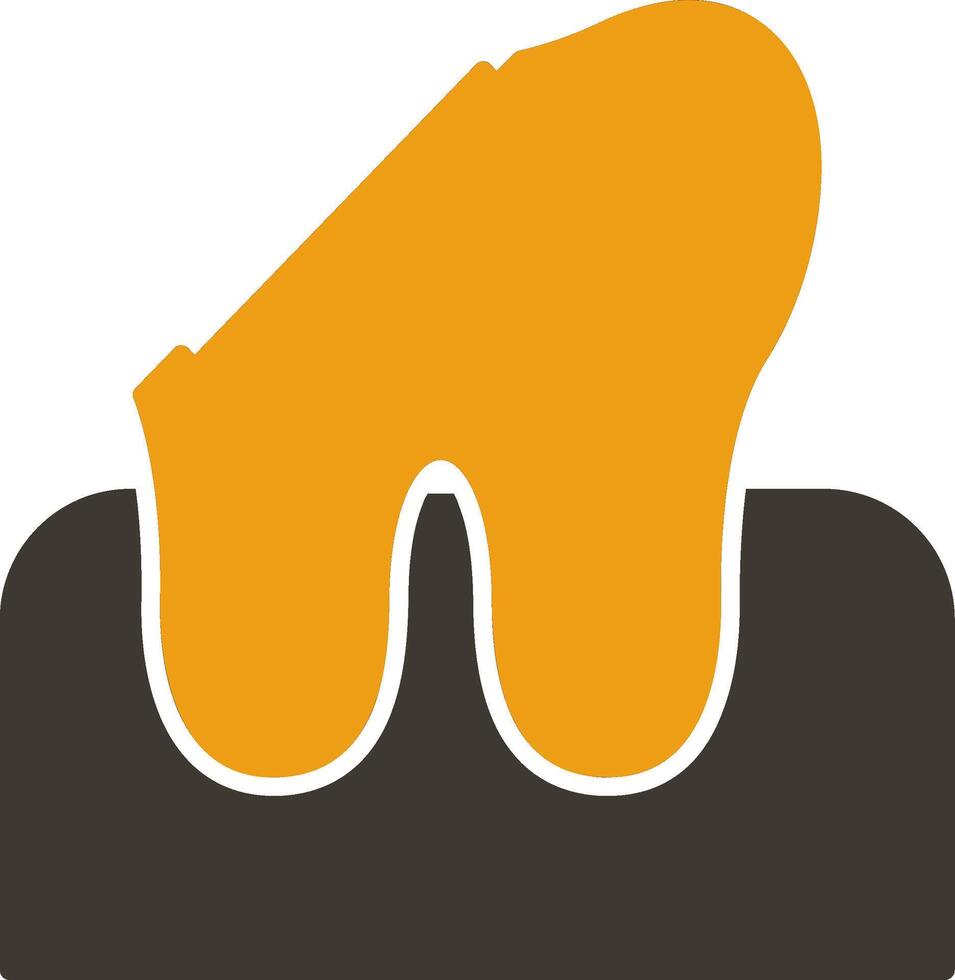 Dental Caries Glyph Two Colour Icon vector