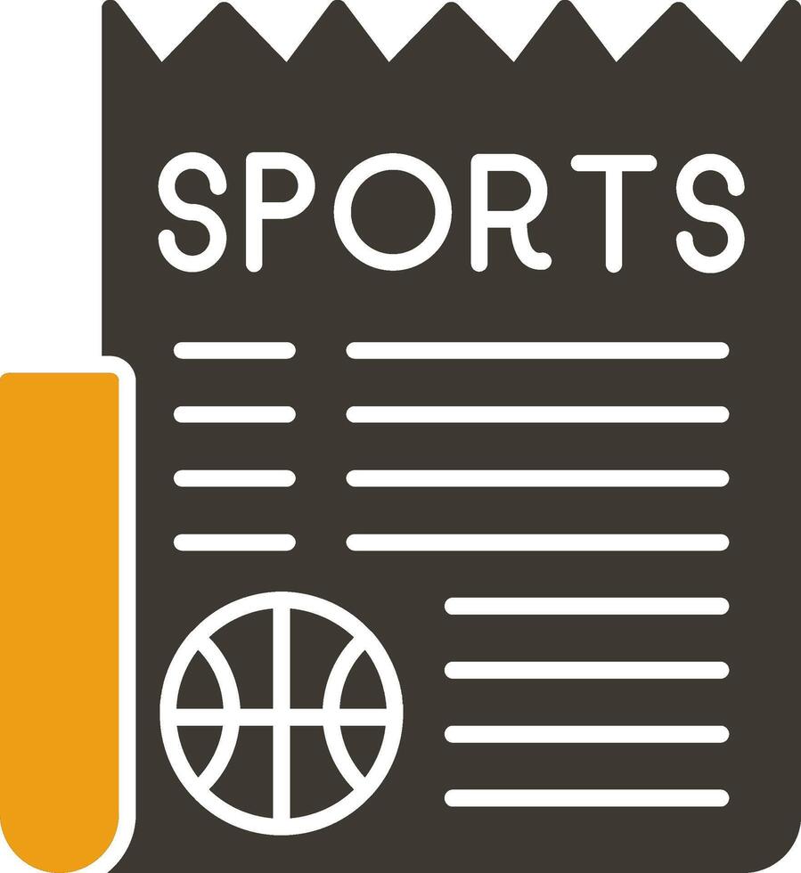 Sports News Glyph Two Colour Icon vector