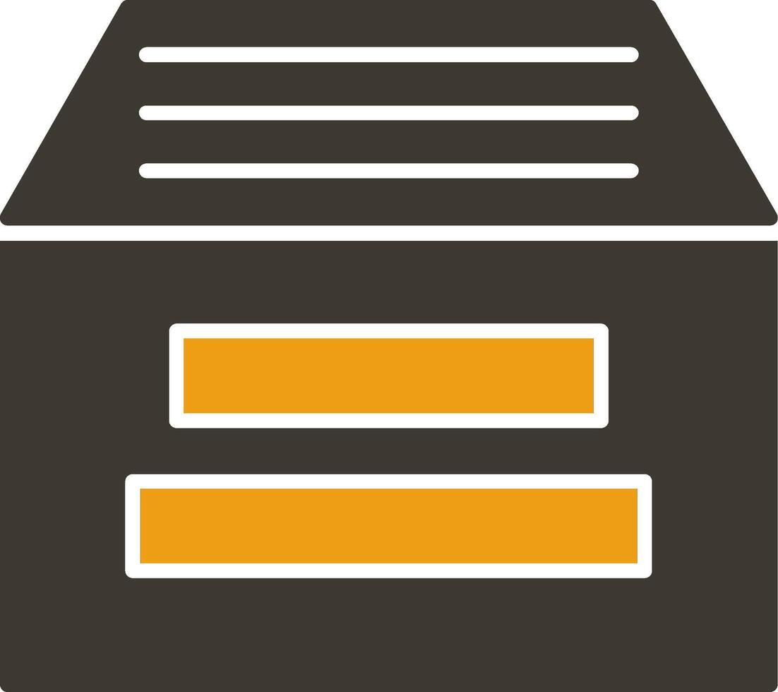 Archive Glyph Two Colour Icon vector