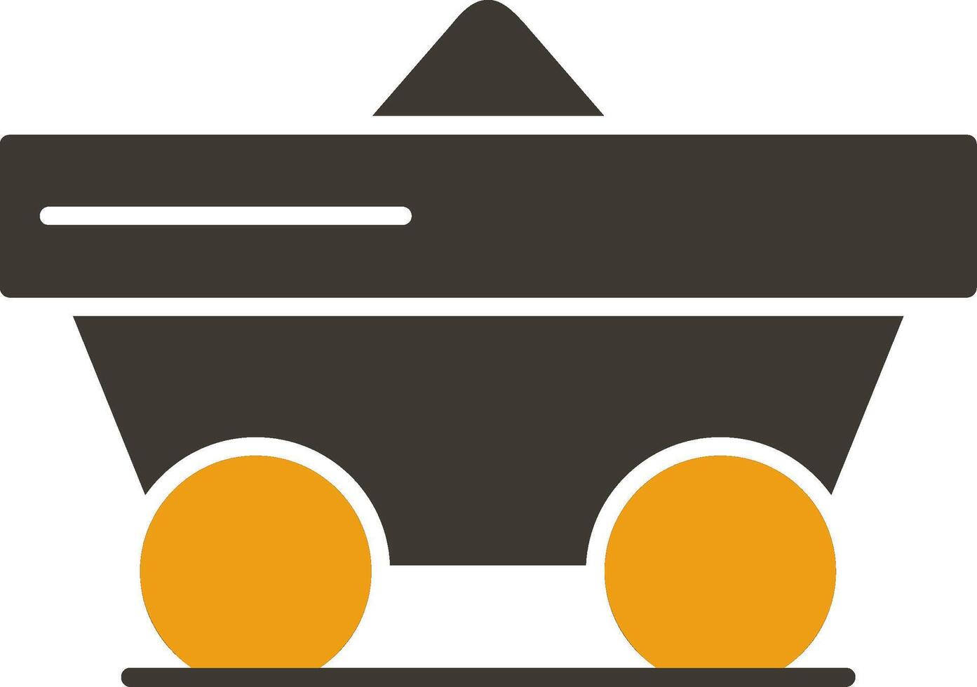 Trolley Glyph Two Colour Icon vector