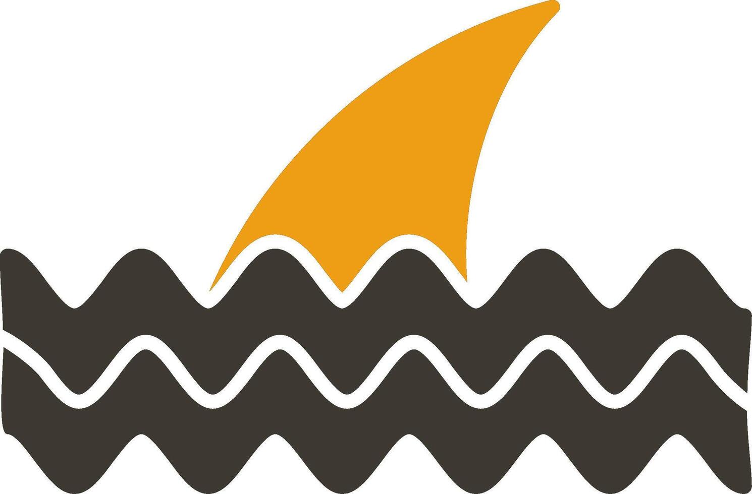 Fins Glyph Two Colour Icon vector