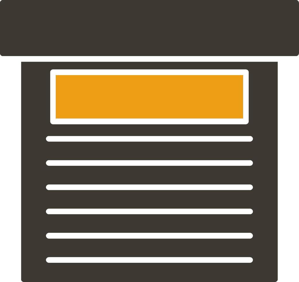 Storage Box Glyph Two Colour Icon vector