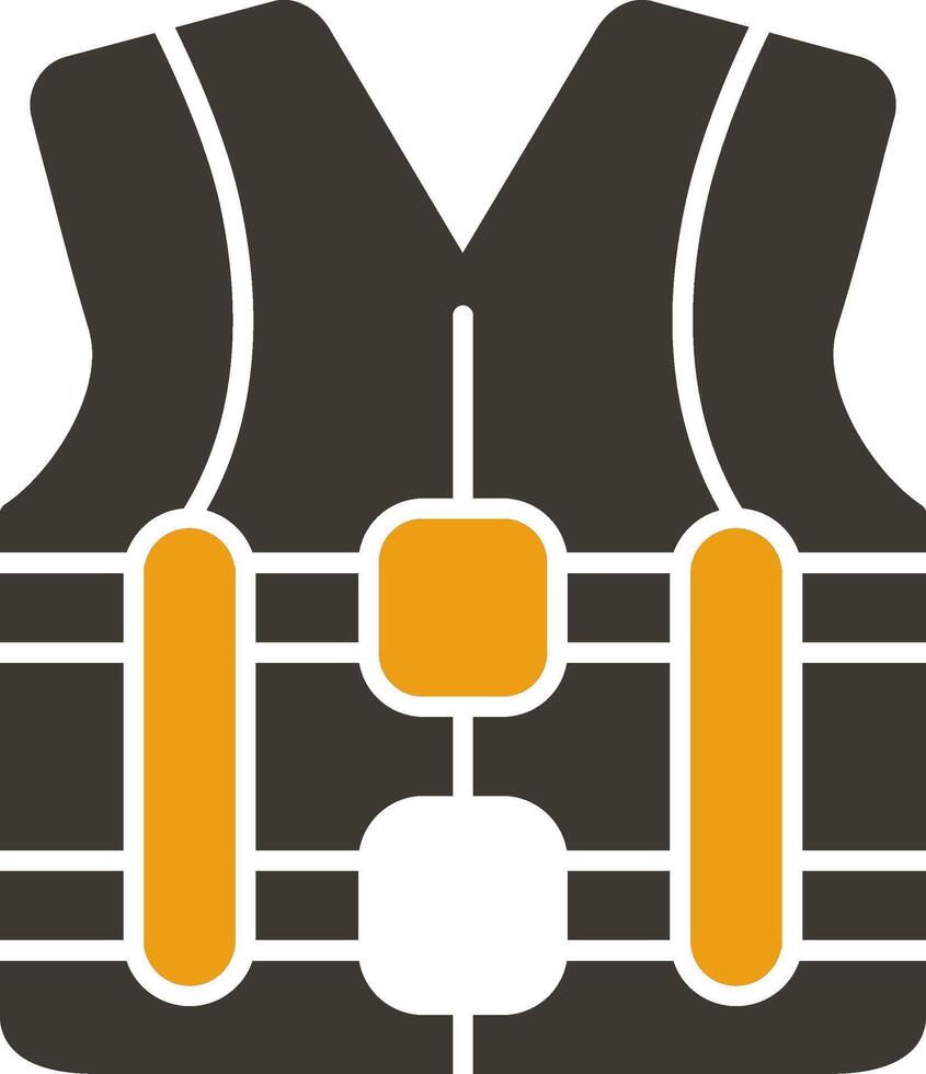 Life Vest Glyph Two Colour Icon vector