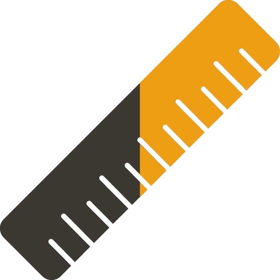 Ruler Glyph Two Colour Icon vector