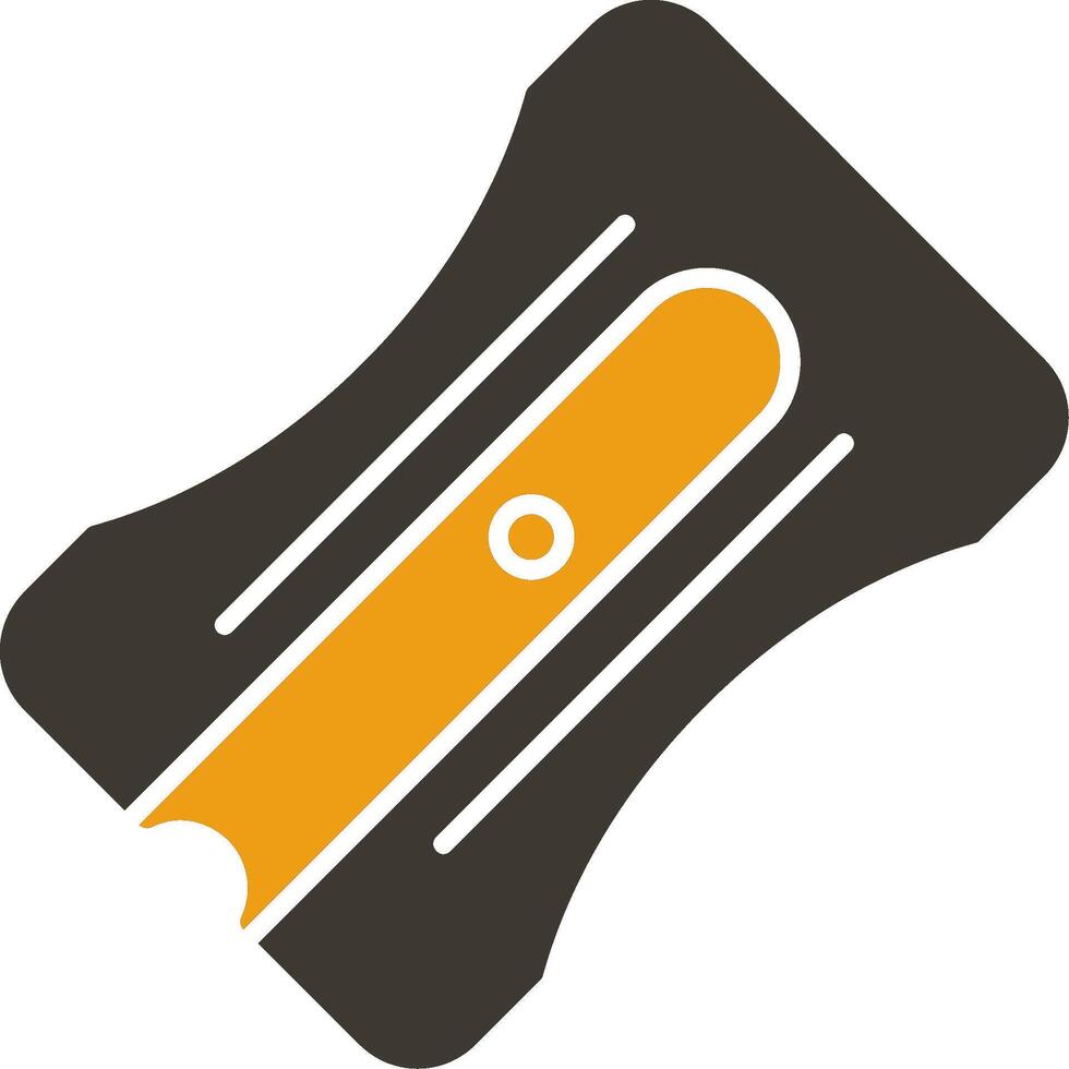 Pencil Sharpener Glyph Two Colour Icon vector