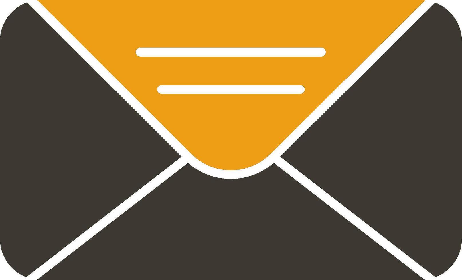 Mail Glyph Two Colour Icon vector