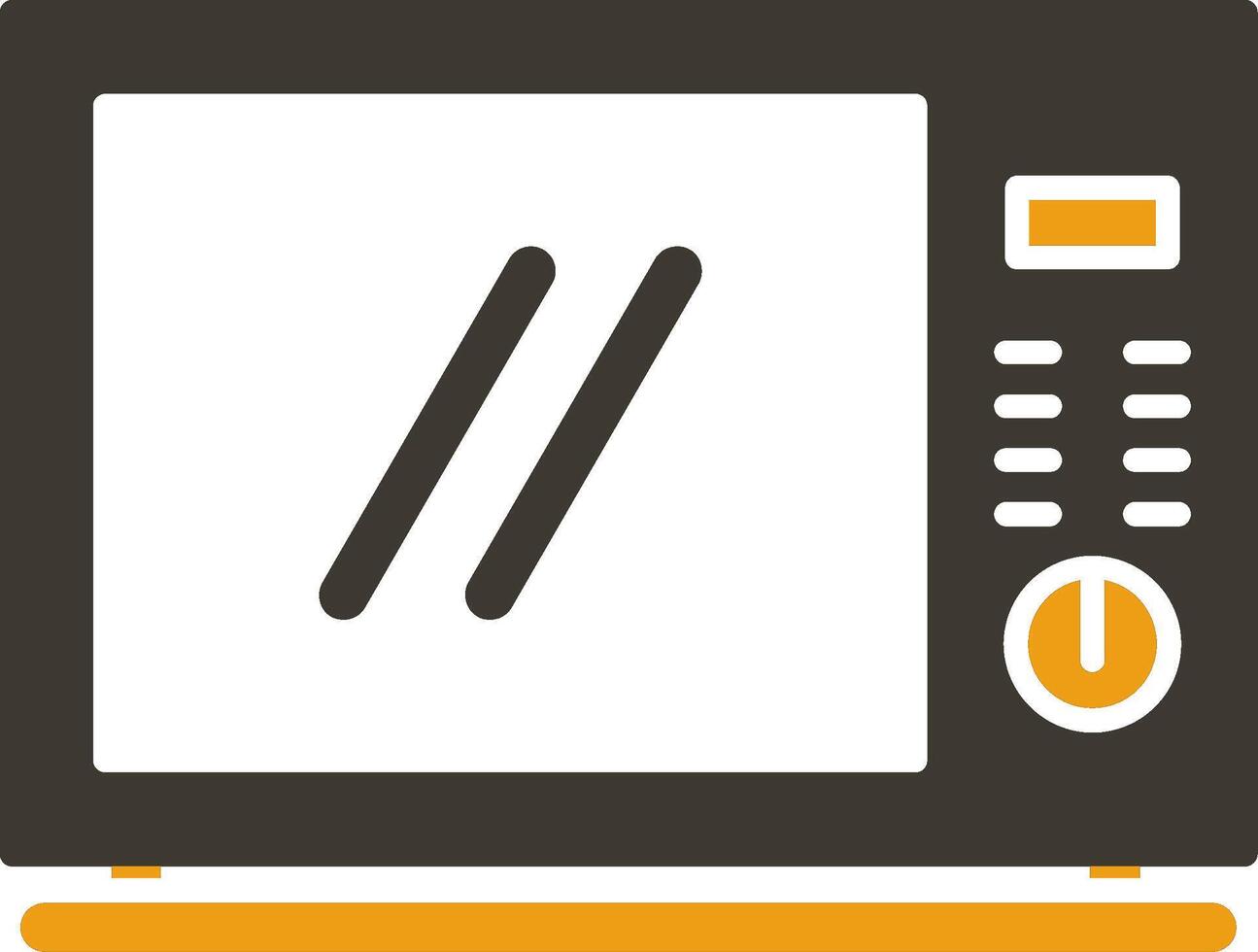 Microwave Glyph Two Colour Icon vector