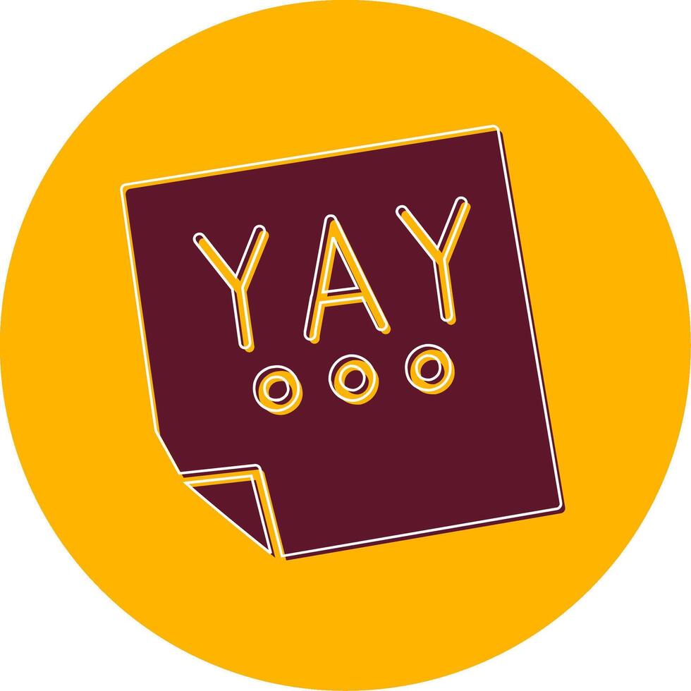 Yay Vector Icon
