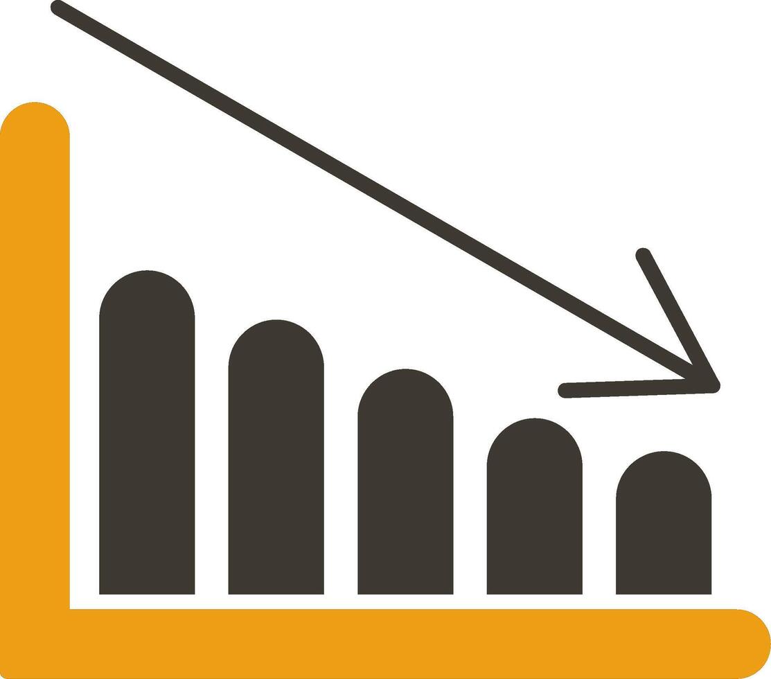 Chart Glyph Two Colour Icon vector