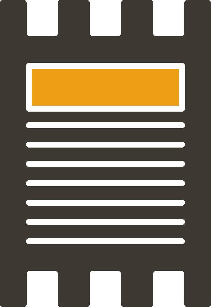Ticket Glyph Two Colour Icon vector