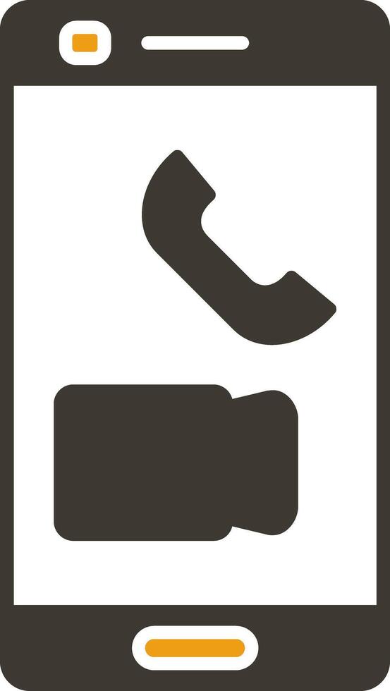Video Call Glyph Two Colour Icon vector