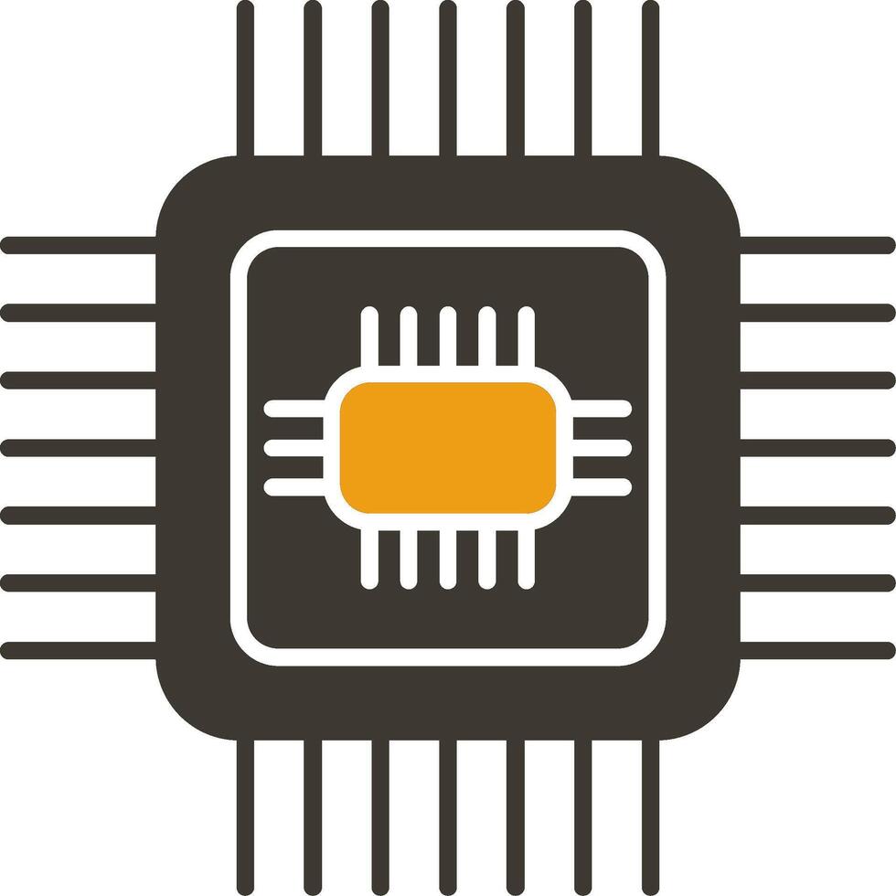 Cpu Glyph Two Colour Icon vector