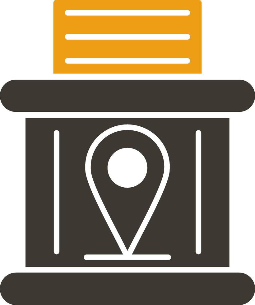 Telephone Booth Glyph Two Colour Icon vector