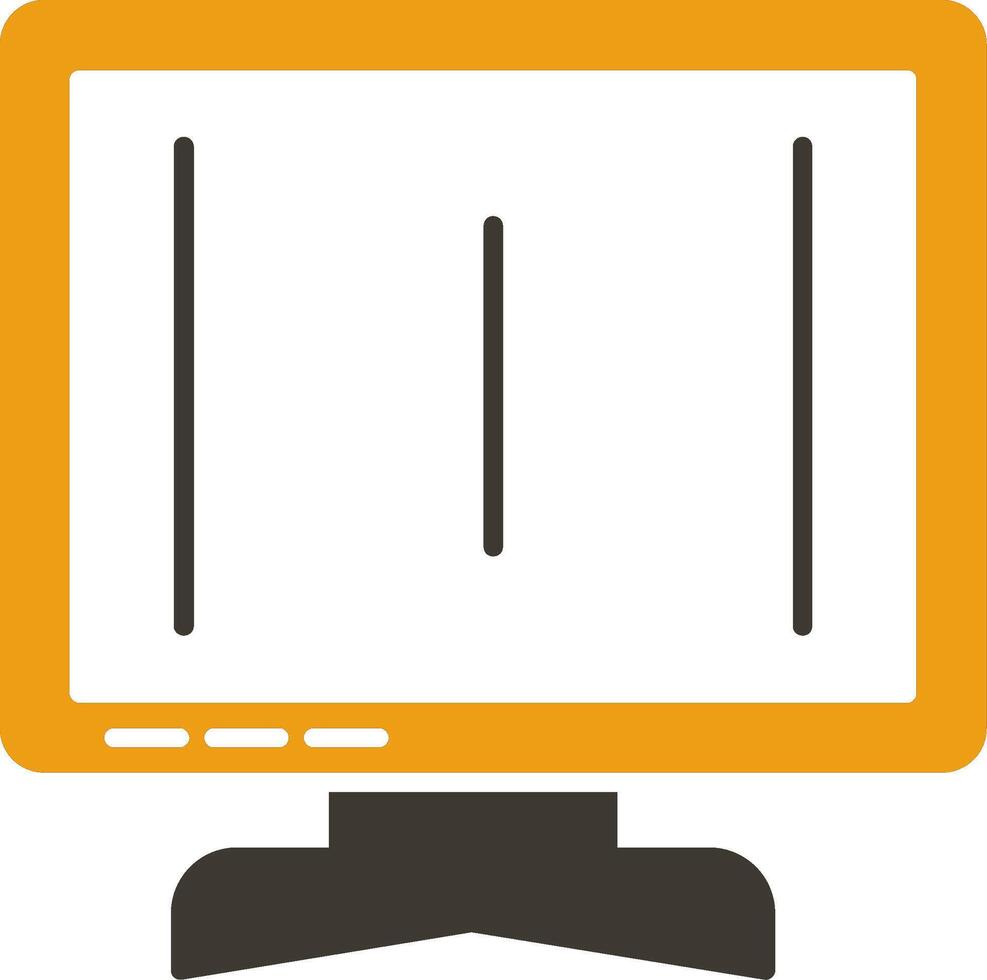 Monitor Glyph Two Colour Icon vector