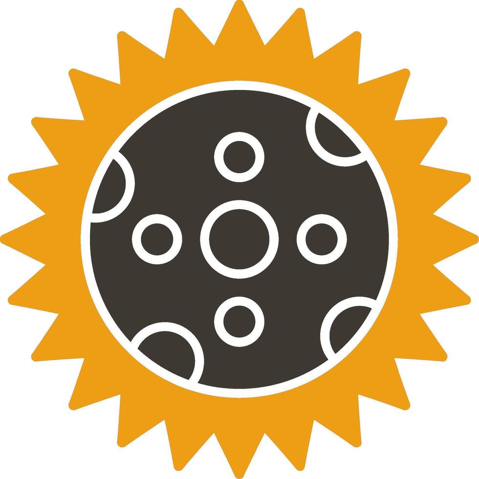 Eclipse Glyph Two Colour Icon vector