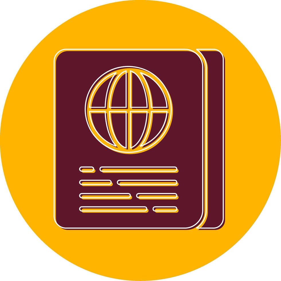 icono de vector de pasaporte