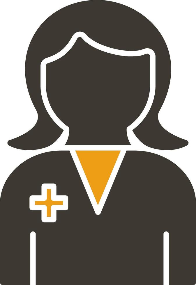 Doctor Glyph Two Colour Icon vector