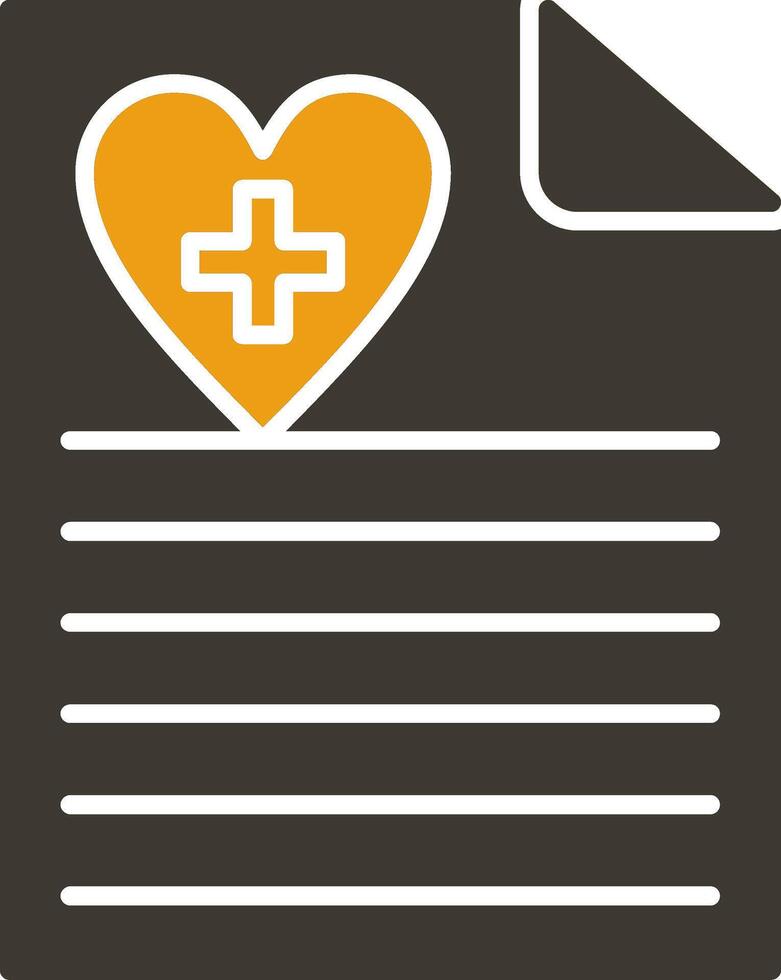 Health Glyph Two Colour Icon vector