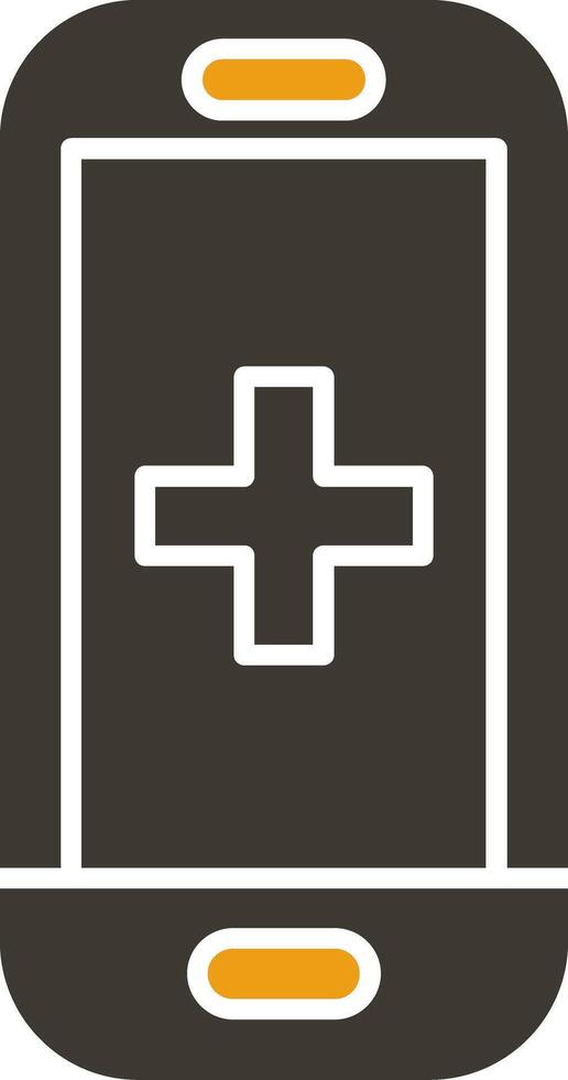Health Glyph Two Colour Icon vector