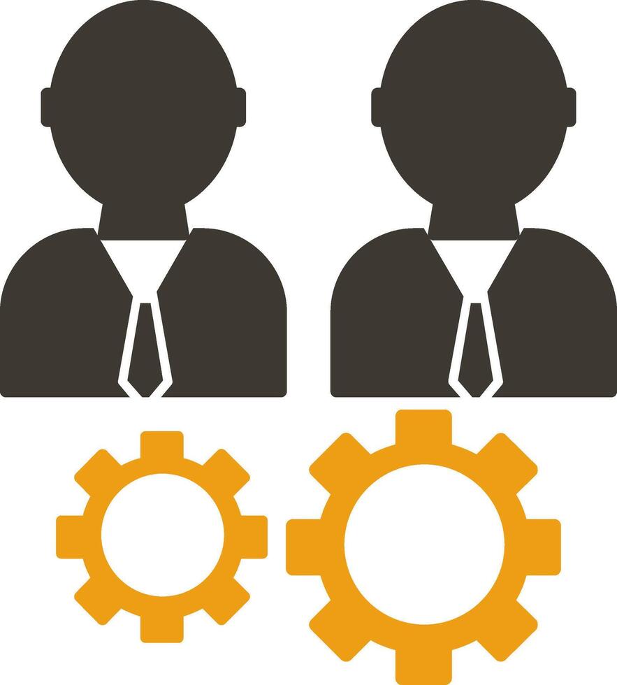 Team Management Glyph Two Colour Icon vector