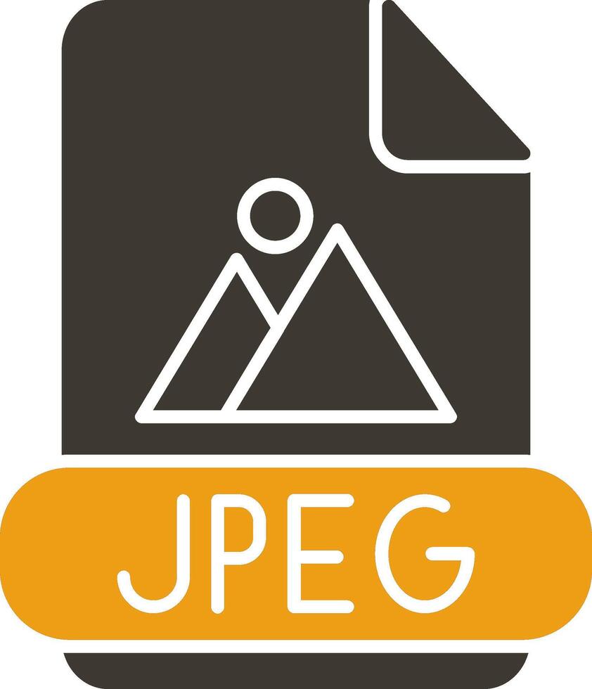 Jpeg Glyph Two Colour Icon vector