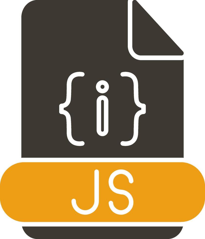 Js Format Glyph Two Colour Icon vector