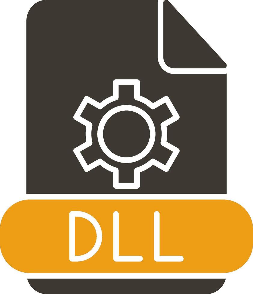 Dll Glyph Two Colour Icon vector