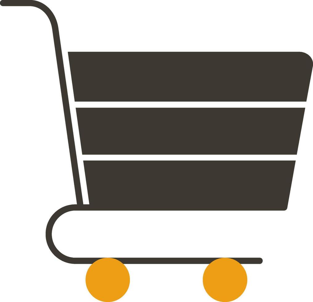 Shopping Cart Glyph Two Colour Icon vector