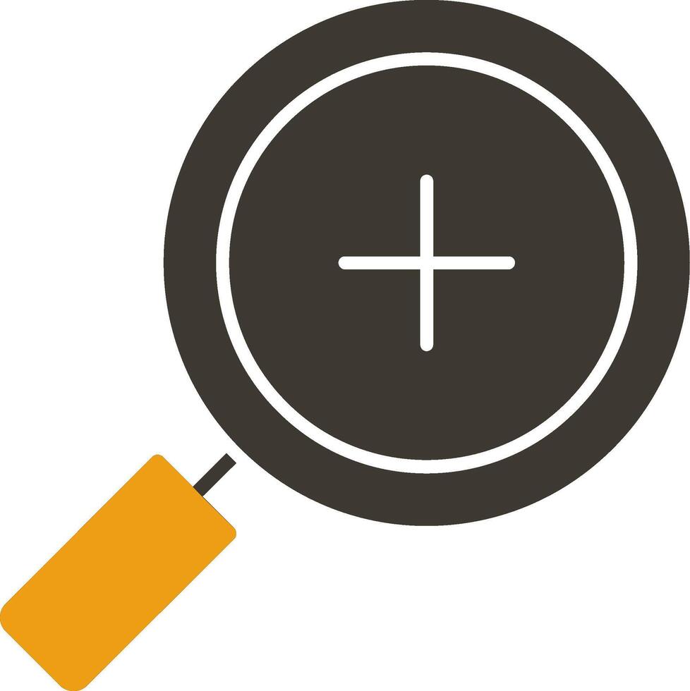Zoom In Glyph Two Colour Icon vector