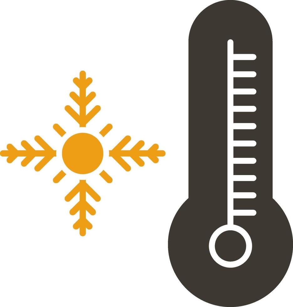 Snowflake Glyph Two Colour Icon vector