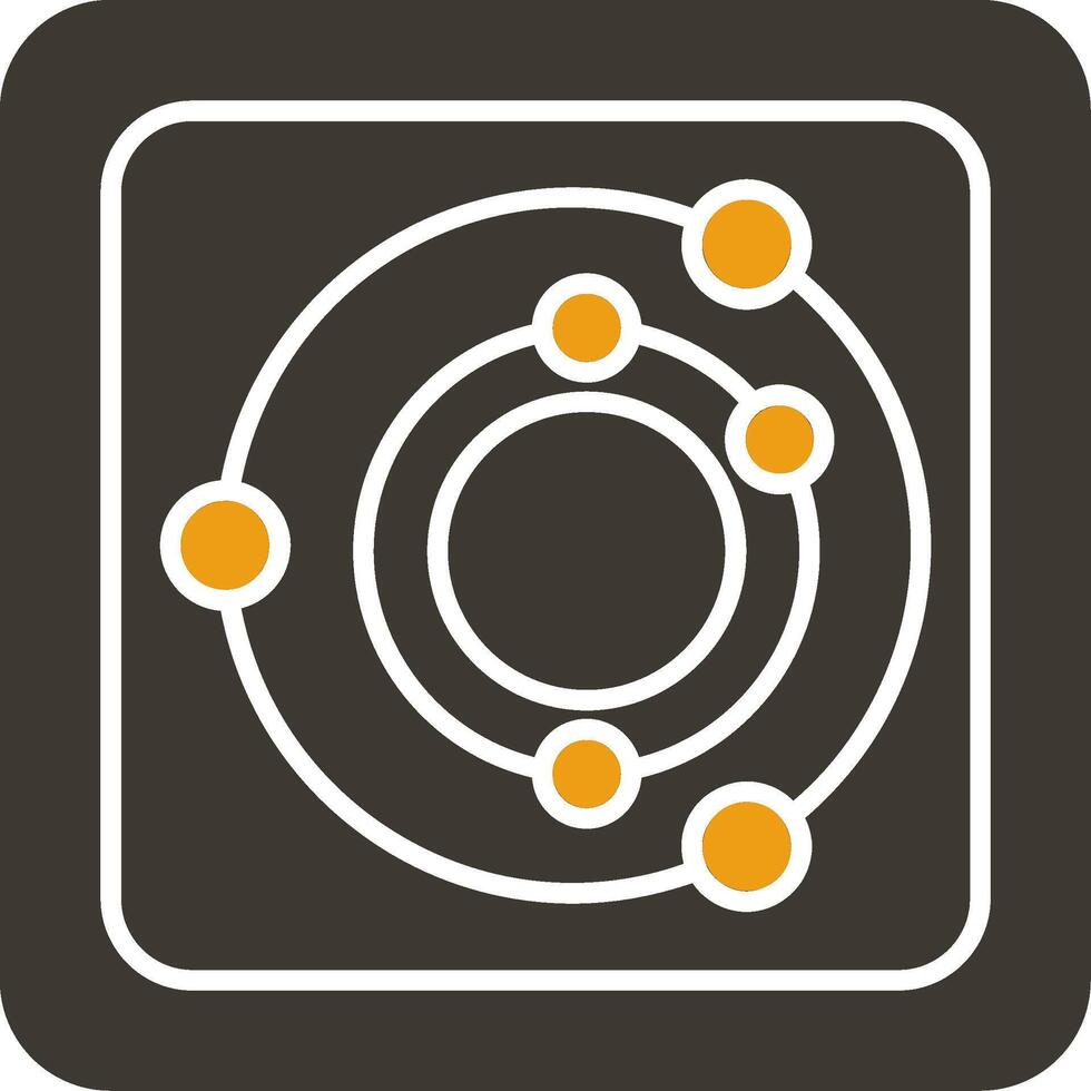 Radar Glyph Two Colour Icon vector