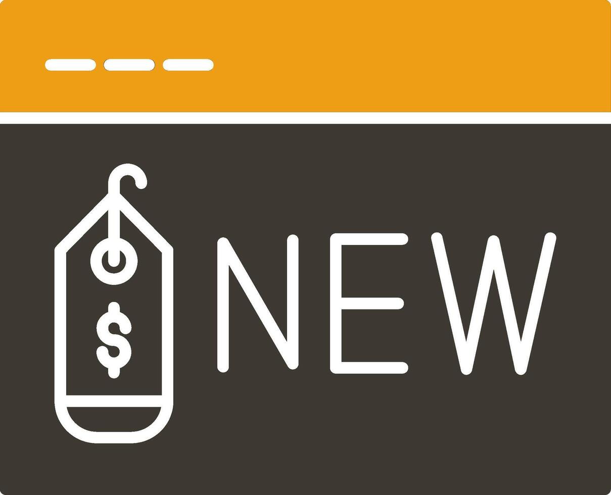 New Item Glyph Two Colour Icon vector