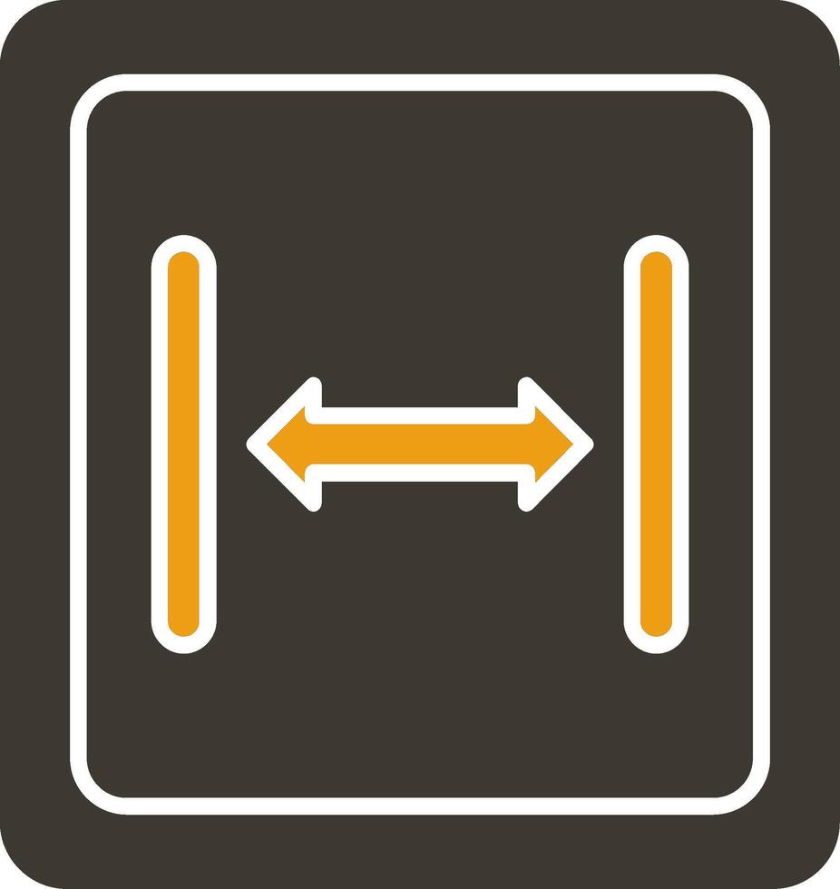 Size Glyph Two Colour Icon vector