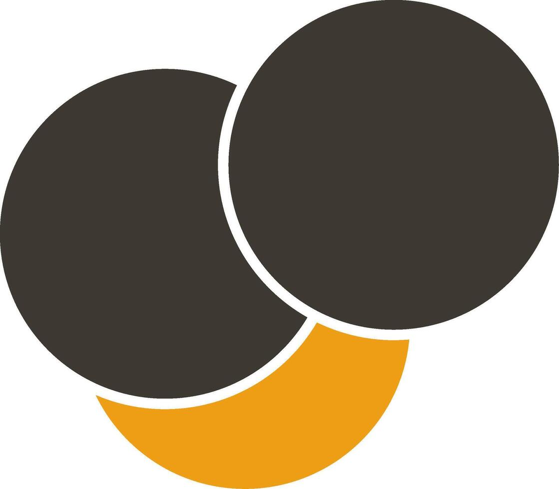 Intersection Glyph Two Colour Icon vector