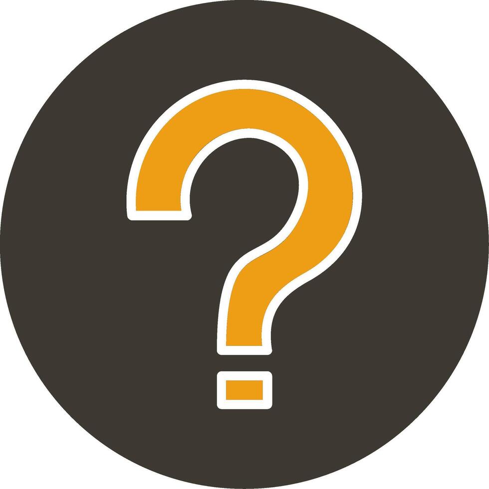 Question Glyph Two Colour Icon vector