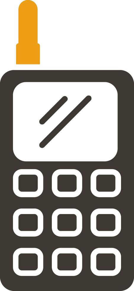 Walkie Talkie Glyph Two Colour Icon vector