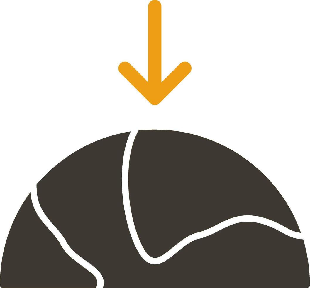 Gravity Glyph Two Colour Icon vector