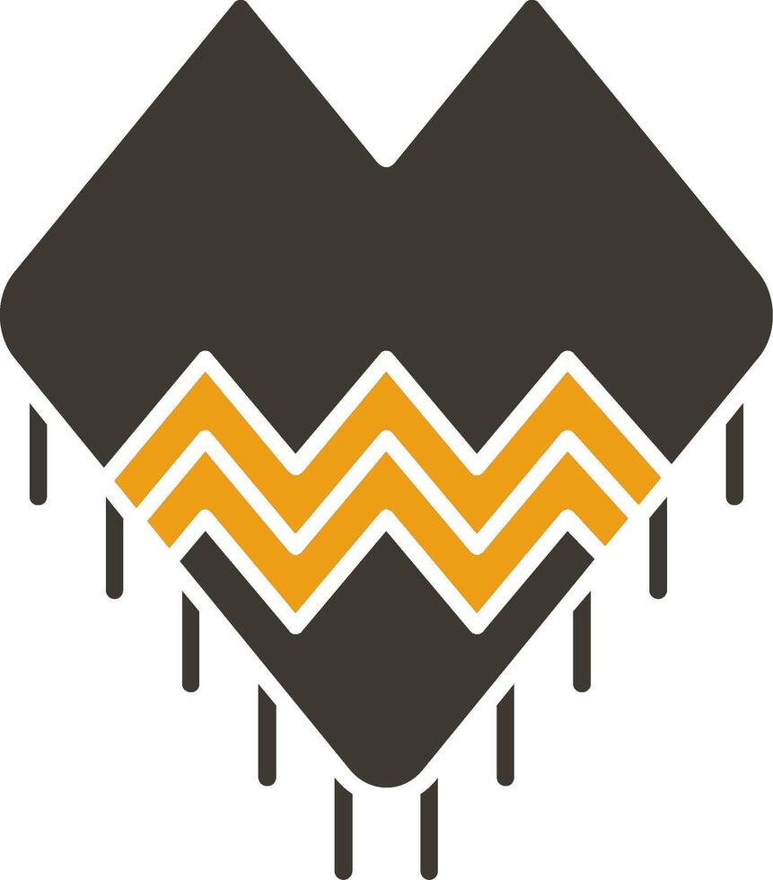 Shawl Glyph Two Colour Icon vector