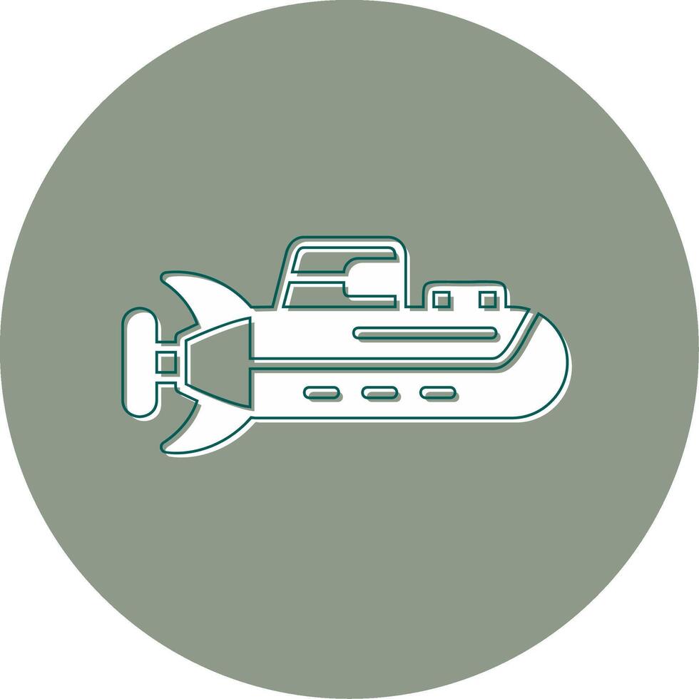 icono de vector submarino