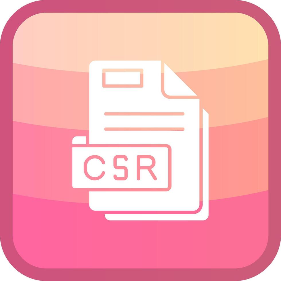 Csr Glyph Squre Colored Icon vector