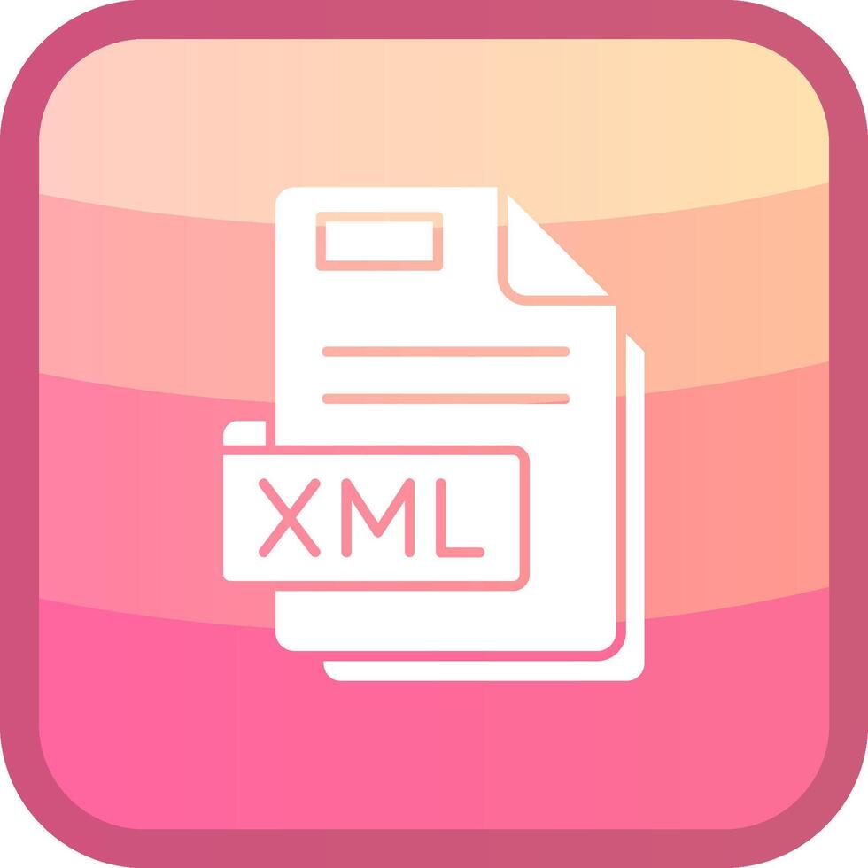 Xml Glyph Squre Colored Icon vector