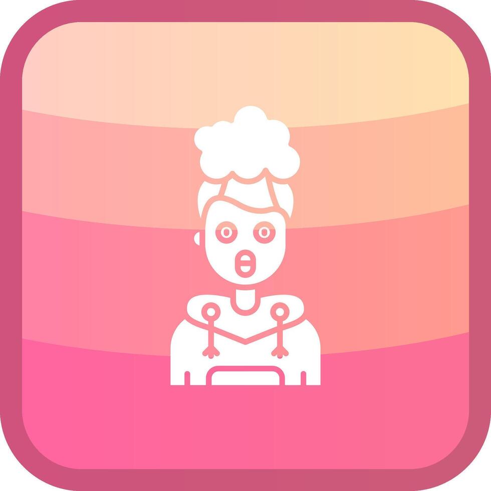 Exploding Glyph Squre Colored Icon vector