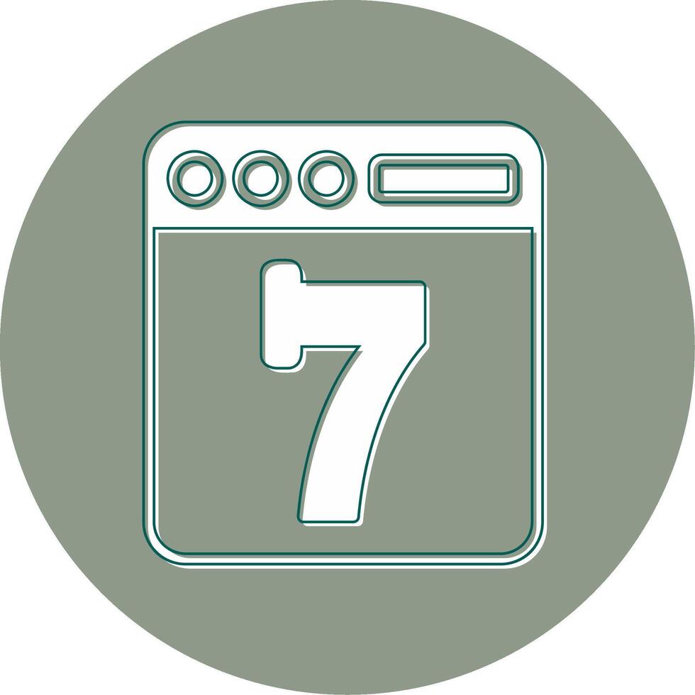 Seven Vector Icon
