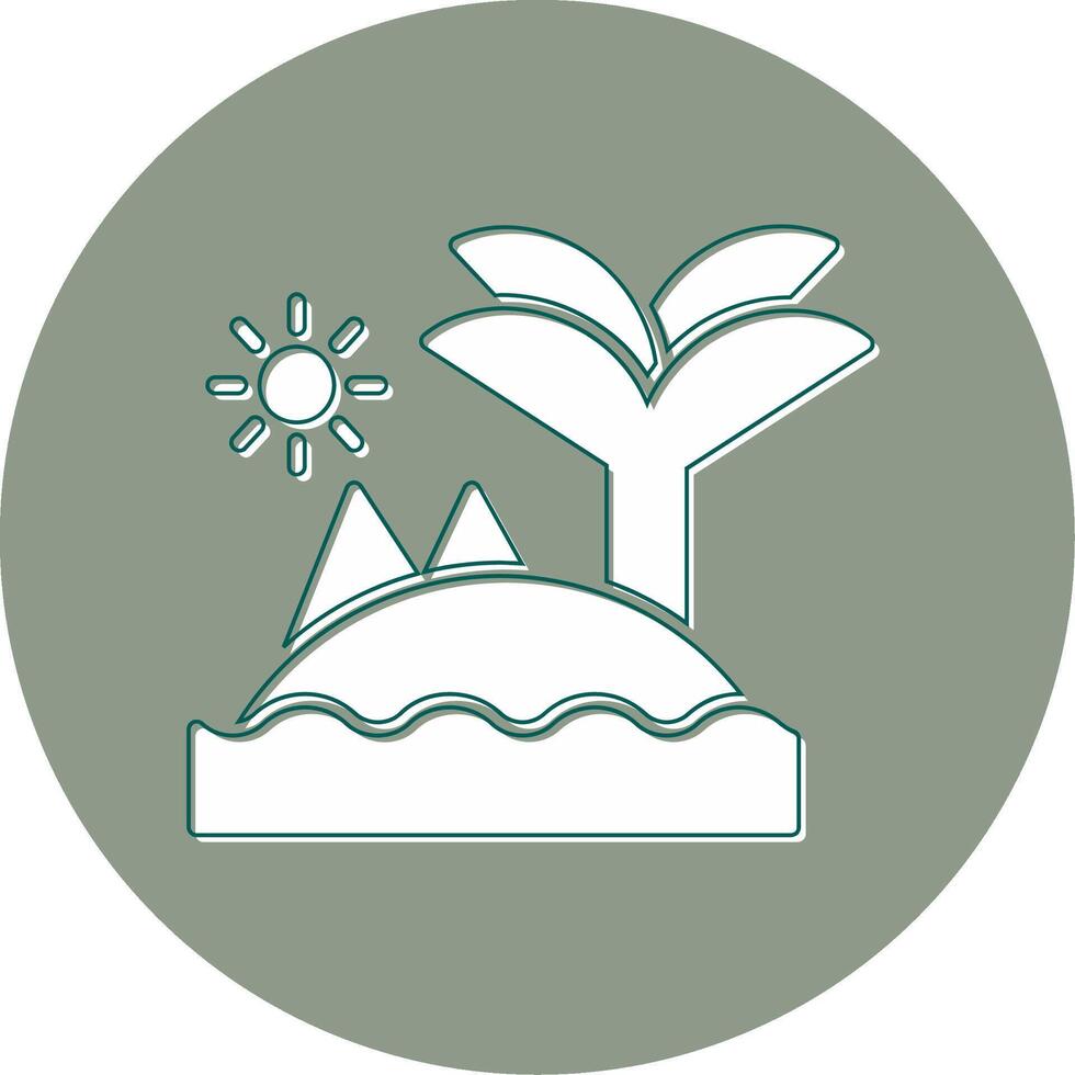 icono de vector de isla