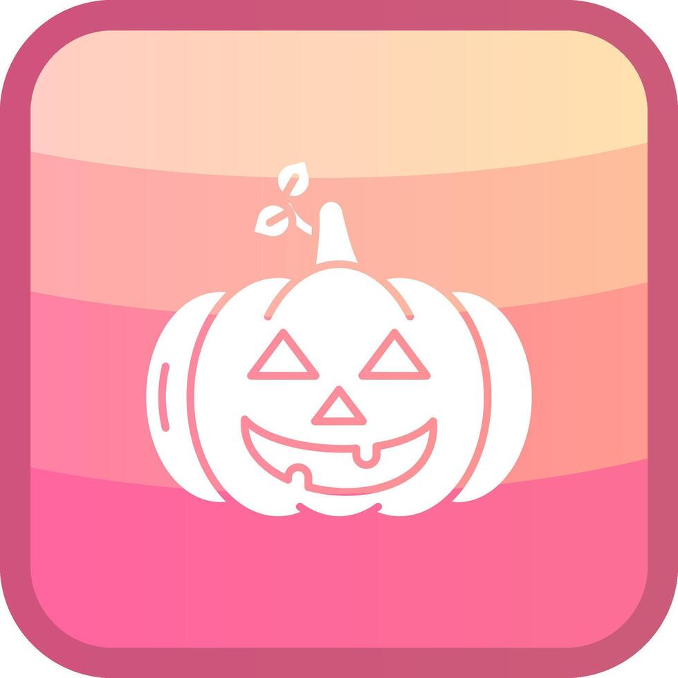 Pumpkin Glyph Squre Colored Icon vector