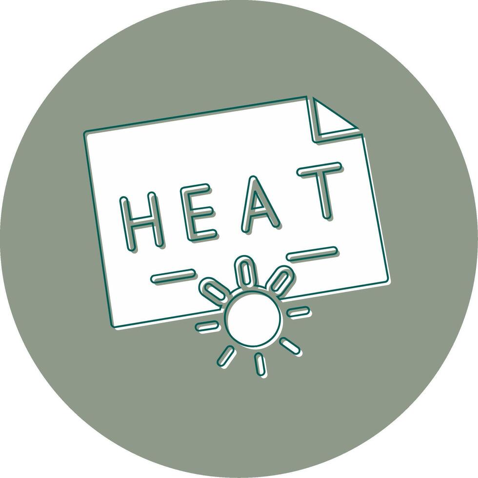 icono de vector de calor