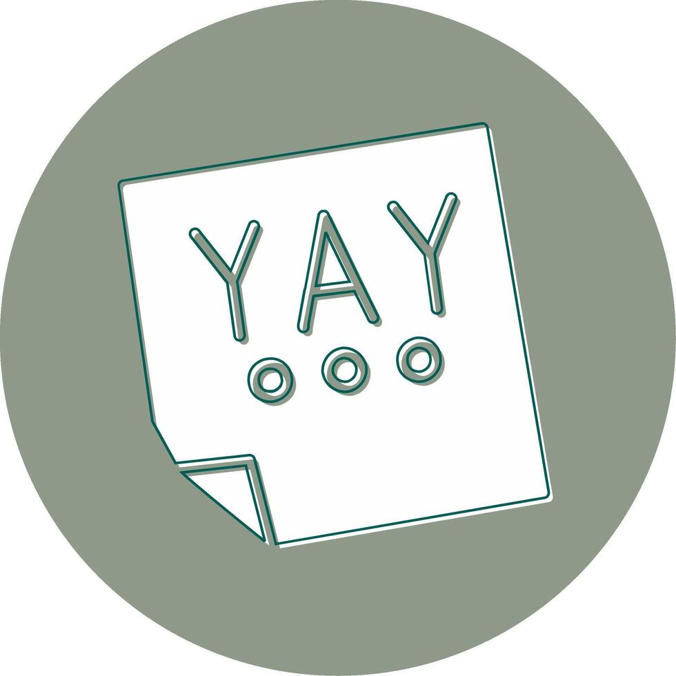 Yay Vector Icon